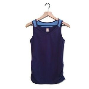 Lucy Activewear Purple Color Block Ruched Tank Top